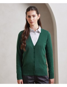P-PR697-Womens Button Through Knitted Cardigan 2